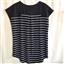 Adrienne Vittadini Womens Short Sleeve Stripe Top Size S-XL New Choose Color