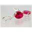 925 Sterling Silver Leverback Earrings, Created Ruby, SE107