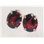 14k Gold Post Earrings, Mozambique Garnet, E102