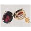 14k Gold Post Earrings, Mozambique Garnet, E102