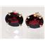 14k Gold Post Earrings, Mozambique Garnet, E102