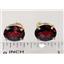 14k Gold Post Earrings, Mozambique Garnet, E102