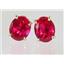 14k Gold Post Earrings, Created Ruby, E102