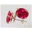 14k Gold Post Earrings, Created Ruby, E102