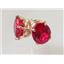 14k Gold Post Earrings, Created Ruby, E102