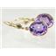 14k Gold Leverback Earrings, Amethyst, E201