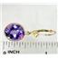 14k Gold Leverback Earrings, Amethyst, E201