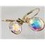 14k Gold Leverback Earrings, Mercury Mist Topaz, E101