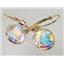 14k Gold Leverback Earrings, Mercury Mist Topaz, E101