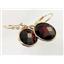 14k Gold Leverback Earrings, Mozambique Garnet, E201