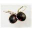 14k Gold Leverback Earrings, Mozambique Garnet, E201