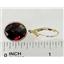 14k Gold Leverback Earrings, Mozambique Garnet, E201