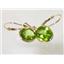 14k Gold Leverback Earrings, Peridot, E101