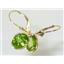 14k Gold Leverback Earrings, Peridot, E101