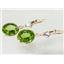 14k Gold Leverback Earrings, Peridot, E101
