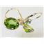 14k Gold Leverback Earrings, Peridot, E101
