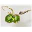 14k Gold Leverback Earrings, Peridot, E101