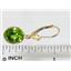 14k Gold Leverback Earrings, Peridot, E101