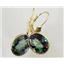 14k Gold Leverback Earrings, Mystic Fire Topaz, E201