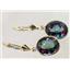 14k Gold Leverback Earrings, Mystic Fire Topaz, E201
