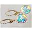 14k Gold Leverback Earrings, Mercury Mist Topaz, E201