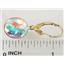14k Gold Leverback Earrings, Mercury Mist Topaz, E201