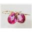 14k Gold Leverback Earrings, Pure Pink Topaz, E201