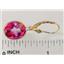 14k Gold Leverback Earrings, Pure Pink Topaz, E201