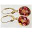 14k Gold Leverback Earrings, Twilight Fire Topaz, E201