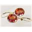 14k Gold Leverback Earrings, Twilight Fire Topaz, E201
