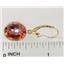 14k Gold Leverback Earrings, Twilight Fire Topaz, E201