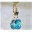 14k Gold Leverback Earrings, Swiss Blue Topaz, E101