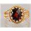 10K, 14K or 18K Gold Ladies Ring, Mozambique Garnet, R070