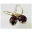 14K Gold Leverback Earrings, Mozambique Garnet, E107