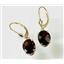 14K Gold Leverback Earrings, Mozambique Garnet, E107