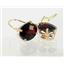 14K Gold Leverback Earrings, Mozambique Garnet, E107