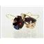 14K Gold Leverback Earrings, Mozambique Garnet, E107