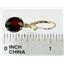 14K Gold Leverback Earrings, Mozambique Garnet, E107