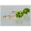 14k Gold Leverback Earrings, Peridot, E107