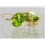 14k Gold Leverback Earrings, Peridot, E107