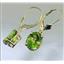 14k Gold Leverback Earrings, Peridot, E107