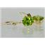 14k Gold Leverback Earrings, Peridot, E107