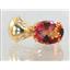 P050, Twilight Fire Topaz 14K Gold Pendant