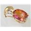 P050, Twilight Fire Topaz 14K Gold Pendant