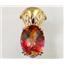 P050, Twilight Fire Topaz 14K Gold Pendant