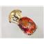 P050, Twilight Fire Topaz 14K Gold Pendant