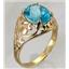 10K, 14K or 18K Gold Ladies Ring, Swiss Blue Topaz, R004