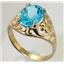 10K, 14K or 18K Gold Ladies Ring, Swiss Blue Topaz, R004