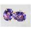 14k Gold Post Earrings, Amethyst, E102