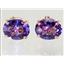 14k Gold Post Earrings, Amethyst, E102